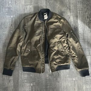 Zara Olive Green Bomber Jacket